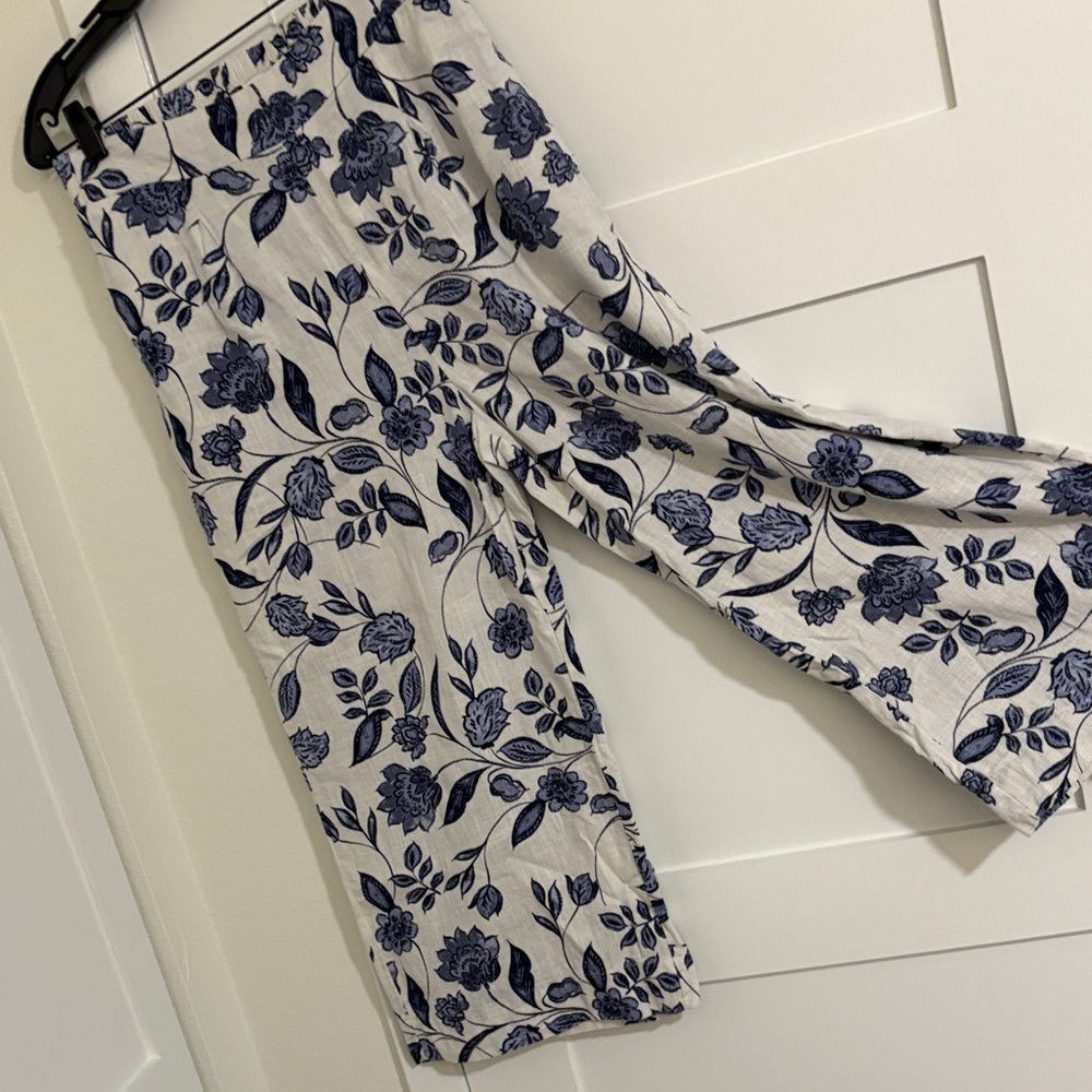 ELLA MOSS CROP LINEN PANTS